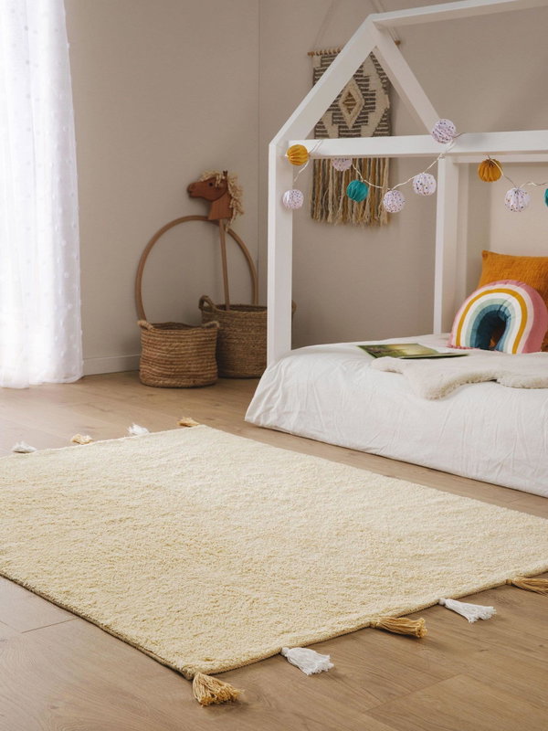 Design Waschbarer Kinderteppich Malu Gelb I