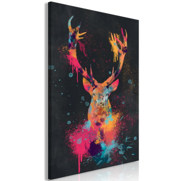 Art print on canvas 'Spectacular Deer Vertical'