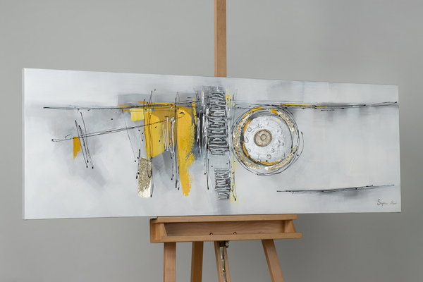 Handgeschilderd schilderij 'A Eye for Abstraction' 150x50cm | incl. certificaat van echtheid