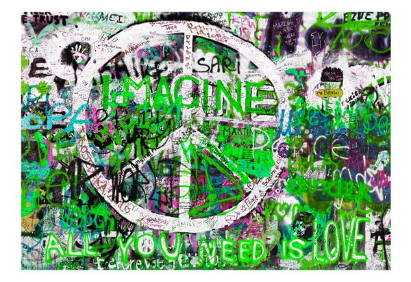 Tapete 'Green Graffiti'