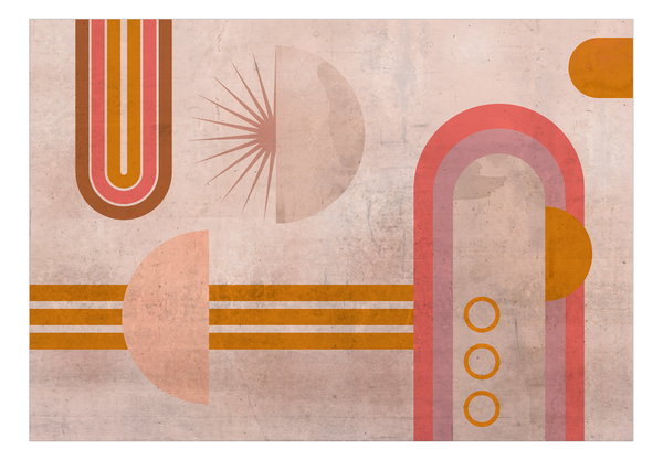 Selbstklebende Tapete 'Pink Arcs'