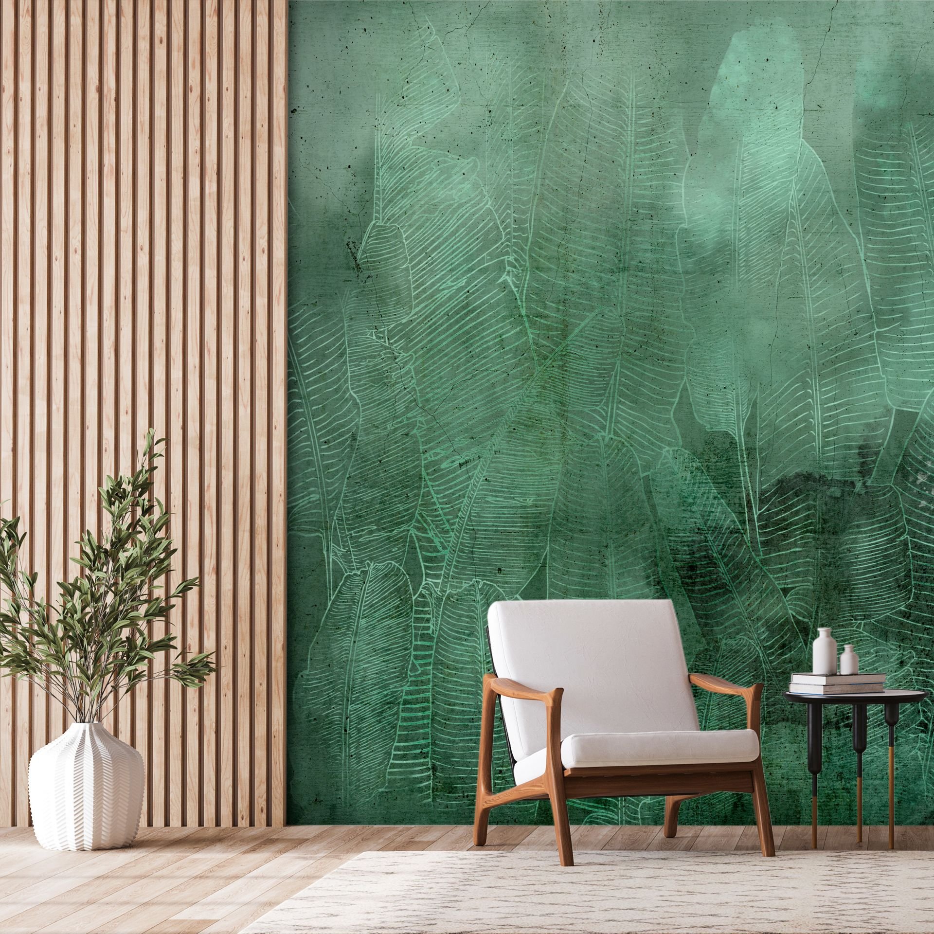 Buy self-adhesive photo wallpaper \'Green Banana Leaves\' | KunstLoft