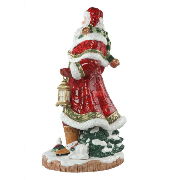 Moderná porcelánová figúrka 'Santa with Lantern' od Goebel 25,5x49x26cm