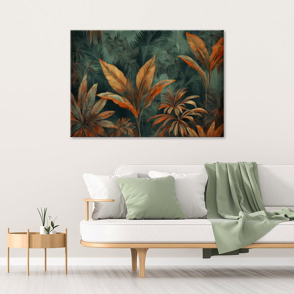 Kunstdruck auf Leinwand 'Autumn Jungle Foliage 1'