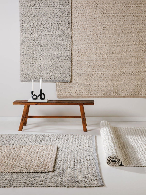 Design Wollteppich Lana Grau