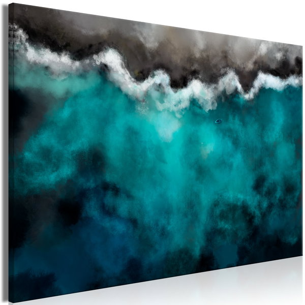 Kunstdruk op canvas 'Blue Lagoon Wide'