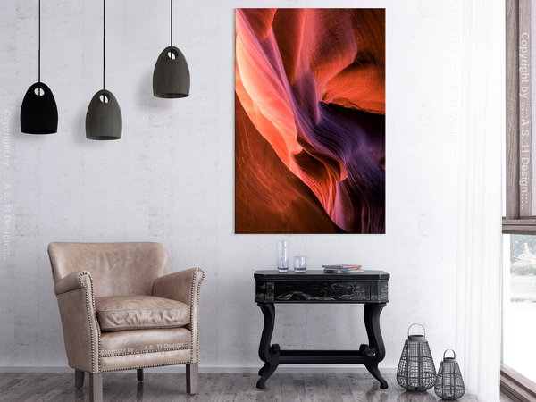 Kunstdruck auf Leinwand 'Inside the Canyon Vertical'