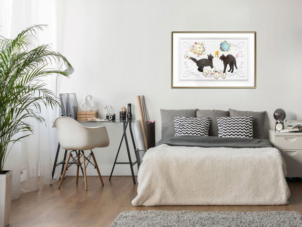 Poster 'Cat Quarrel'