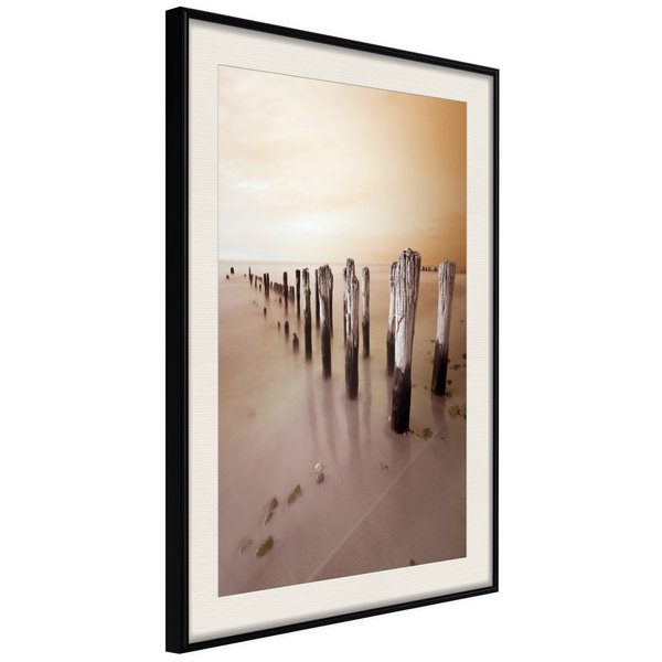 Poster 'Breakwater in Sepia'