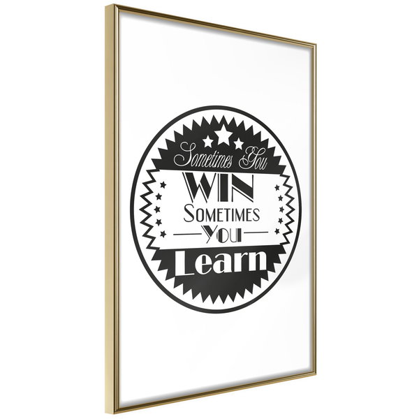 Poster 'Sometimes You Win Sometimes You Learn'