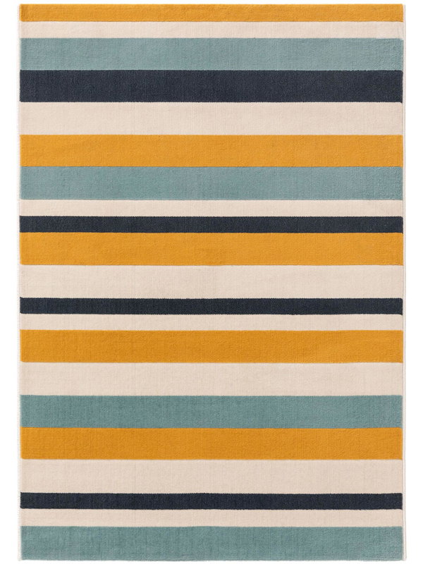 Design Teppich Dessert Blau/Gelb