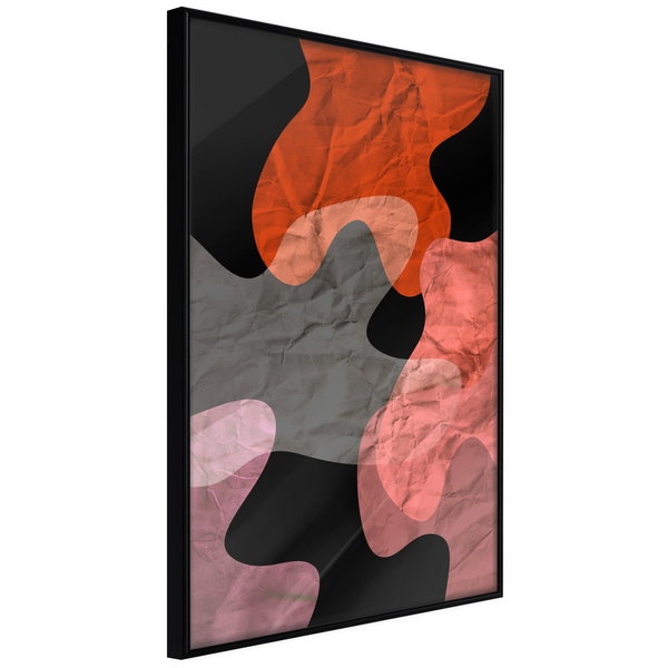 Poster 'Colourful Camouflage (Orange)'