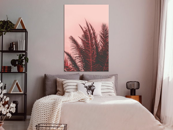 Kunstdruck auf Leinwand 'Palm Trees at Sunset Vertical'