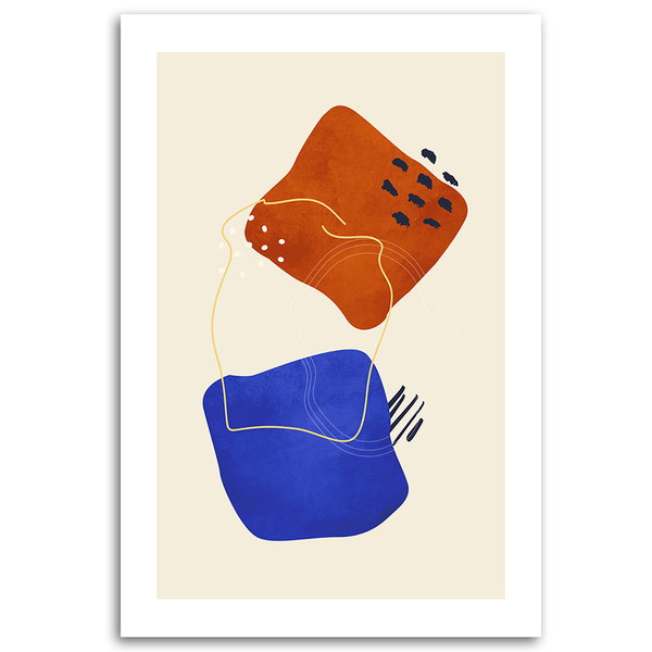 Kunstdruck auf Leinwand 'Colorful Geometric Abstract'