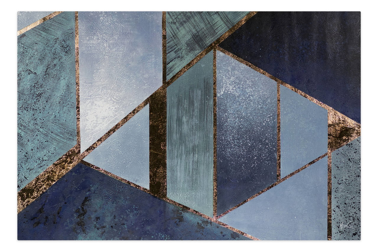 XXL Olieverf schilderijen 'Composition of the Sky' | Handgeschilderd unicum komt in de ruimte goed tot zijn recht.
