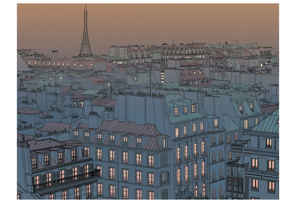 Tapete 'Guten Abend Paris!'
