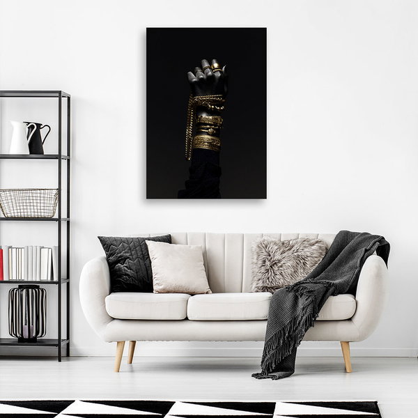 Kunstdruck auf Leinwand 'Golden Elegance 3'