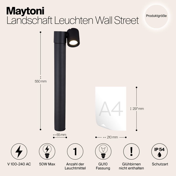 Außenlampe 'Wall Street 1'