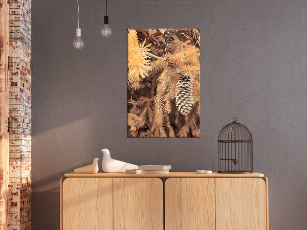 Kunstdruck auf Leinwand 'Golden Cone Vertical'