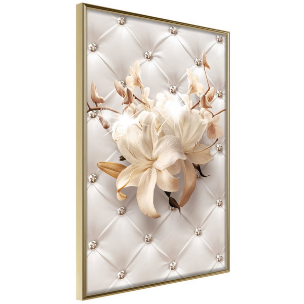 Juliste 'Lilies on Leather Upholstery'