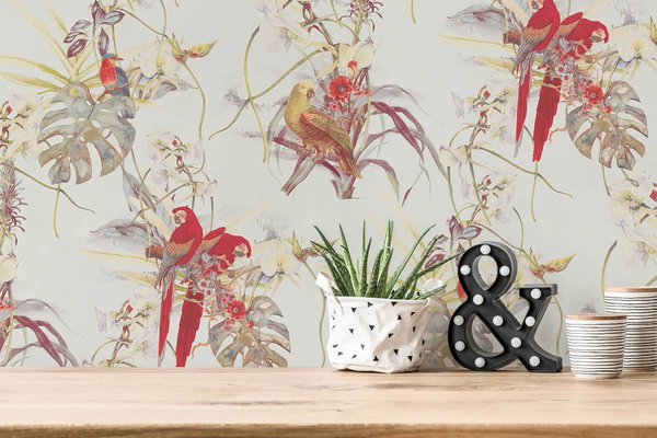 Tapete 'Parrot Gossip' 53x1005cm