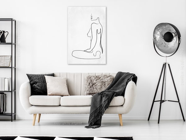Kunstdruck auf Leinwand 'Female Form Vertical'