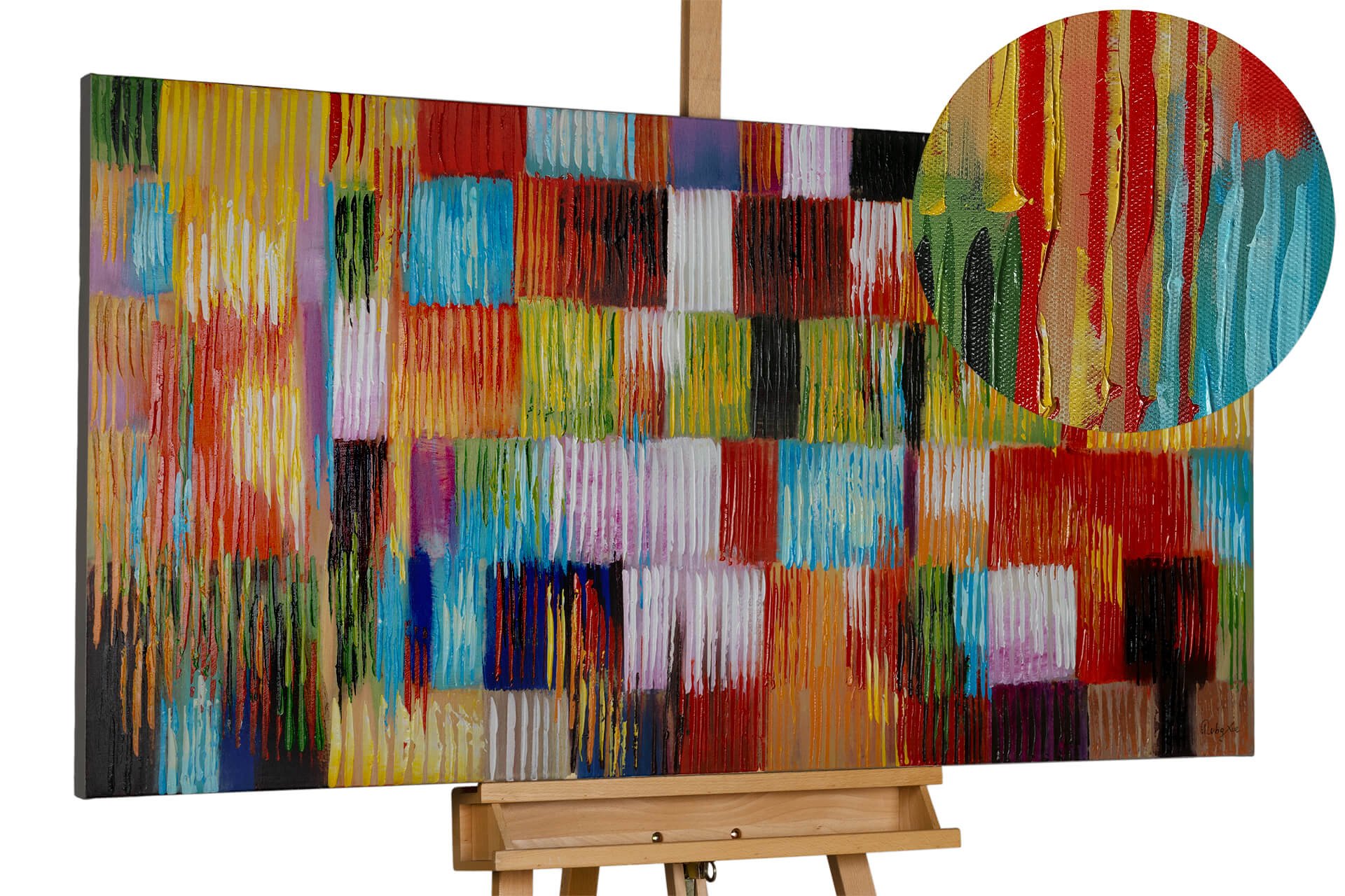 Acrylic painting abstract squares | KunstLoft