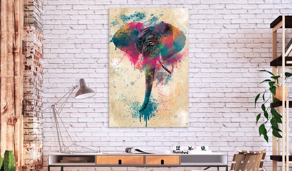 Kunstdruck auf Leinwand 'Elephant Trunk Vertical'