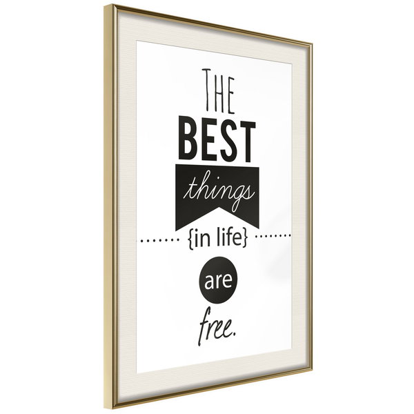 Poster 'The Best Things in Life Are Free'