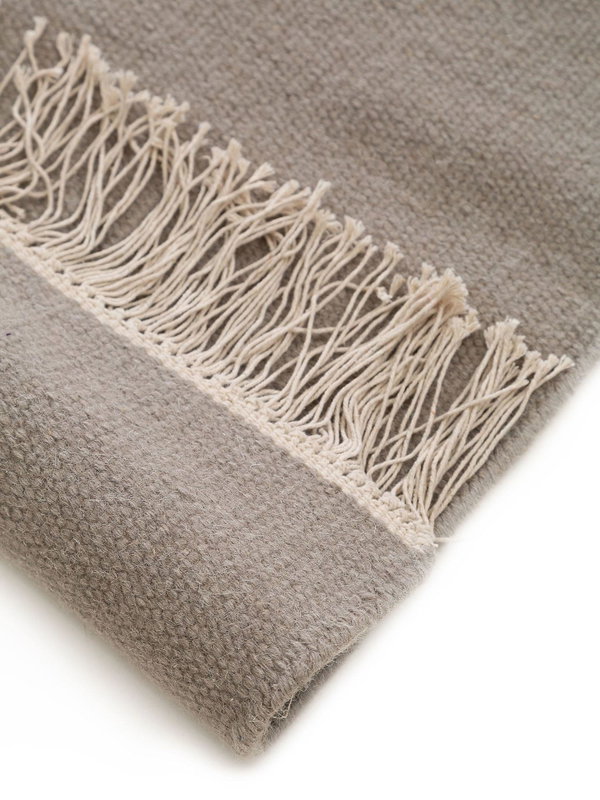 Design Wollteppich Liv Hellgrau
