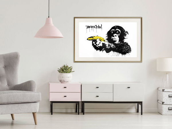 Poster 'Banksy: Monkey with Banana'