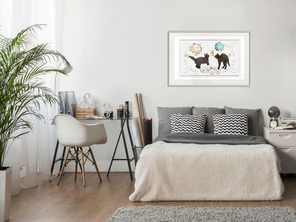 Poster 'Cat Quarrel'