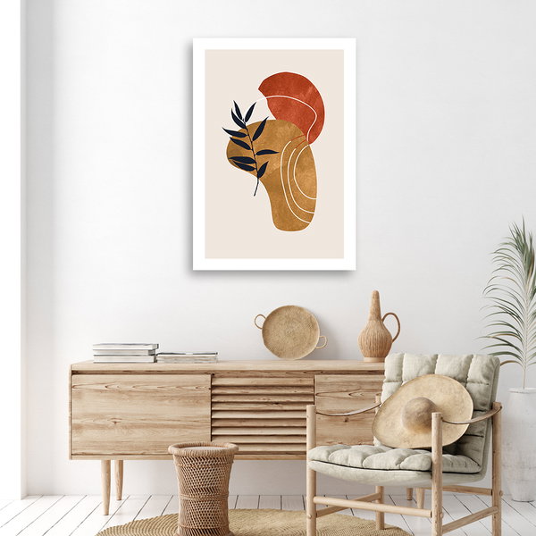 Kunstdruck auf Leinwand 'Minimalist Botanical Abstract'
