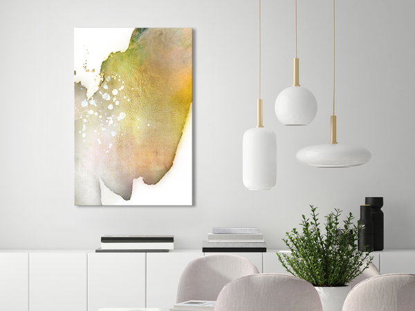 Kunstdruck auf Leinwand 'Golden Touch Vertical'