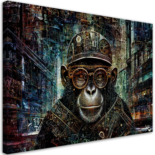 Kunstdruck auf Leinwand 'Cyber Simian Sentinel 1'