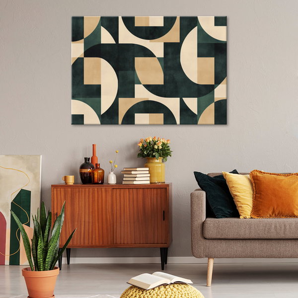 Εκτύπωση σε καμβά 'Geometric Harmony'