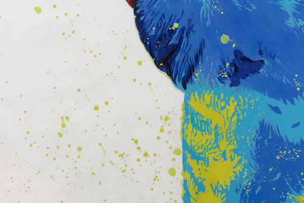 Großzügig aufgetragene Farben