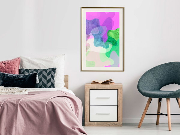 Poster 'Colourful Camouflage (Pink)'