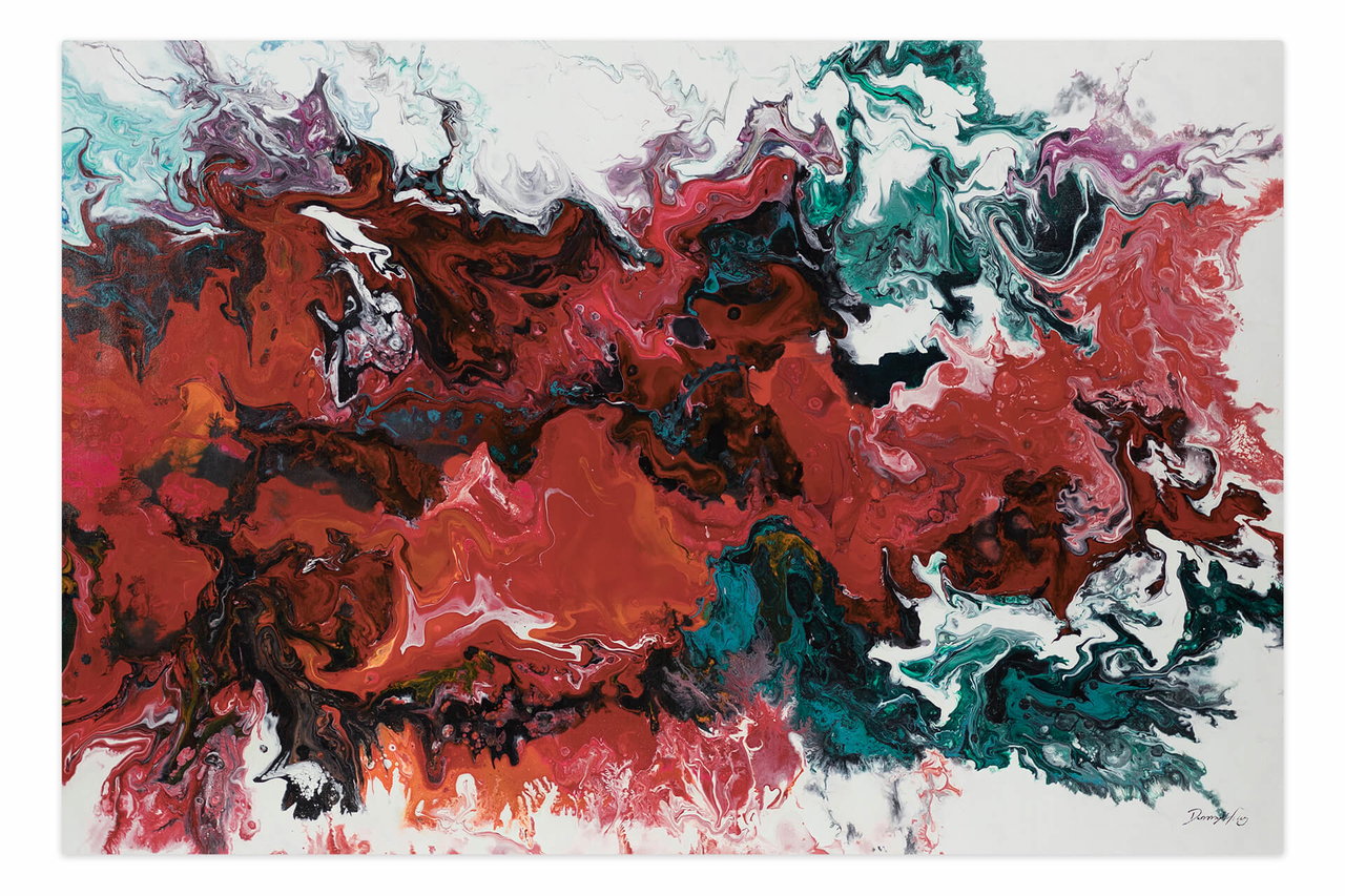 XXL Schilderij 'Wild Passion' | Handgeschilderd unicum in de ruimte.