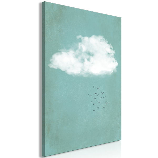 Cuadro impreso sobre lienzo 'Cumulus and Birds Vertical'