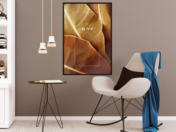 Poster 'Banana Leaves with a Message (Sepia)'