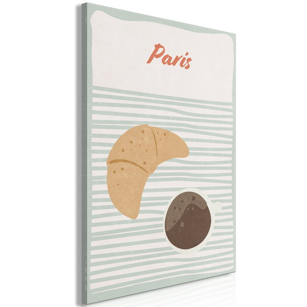 Konsttryck på duk 'Parisian Breakfast Vertical'