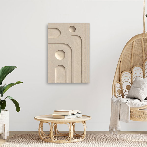Kunstdruck auf Leinwand 'Minimalist Curves'