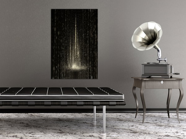 Kunstdruck auf Leinwand 'Snowstorm Vertical'