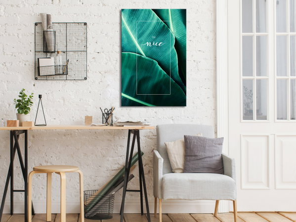 Stampa artistica su tela 'Be Nice Vertical'