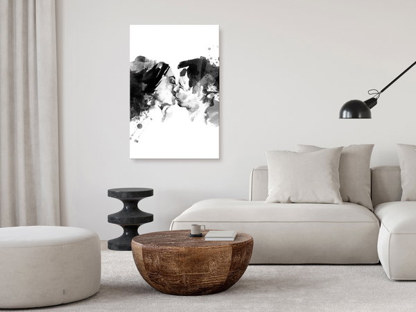 Kunstdruck auf Leinwand 'Spontaneous Kiss Vertical'