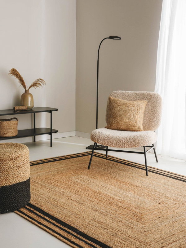 Design Juteteppich Jutta Schwarz