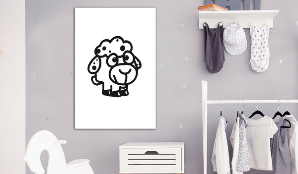 Kunstdruck auf Leinwand 'Little Lamb Vertical'
