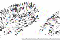 Sculpture murale en métal 'Wild Growth' 102x76x11cm