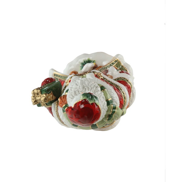 Porcelanowa figura 'Santa with Gift' autorstwa Goebel 15,5x32,5x17,5cm